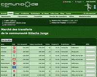 Screenshot Marché des transferts